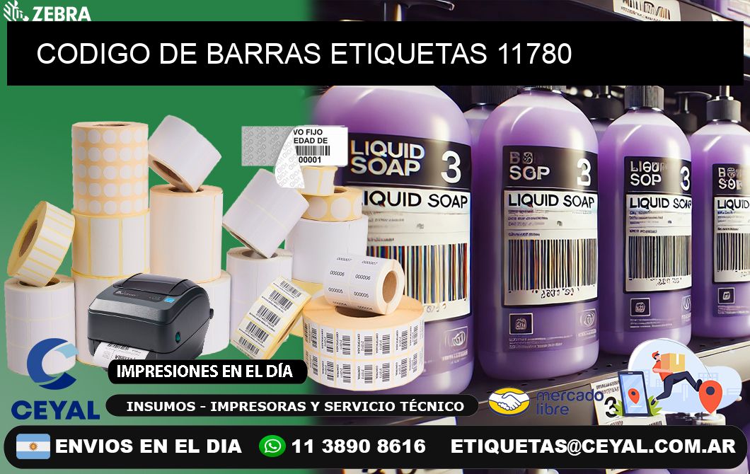 CODIGO DE BARRAS ETIQUETAS 11780