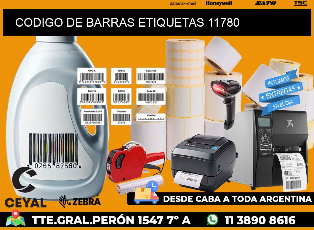 CODIGO DE BARRAS ETIQUETAS 11780