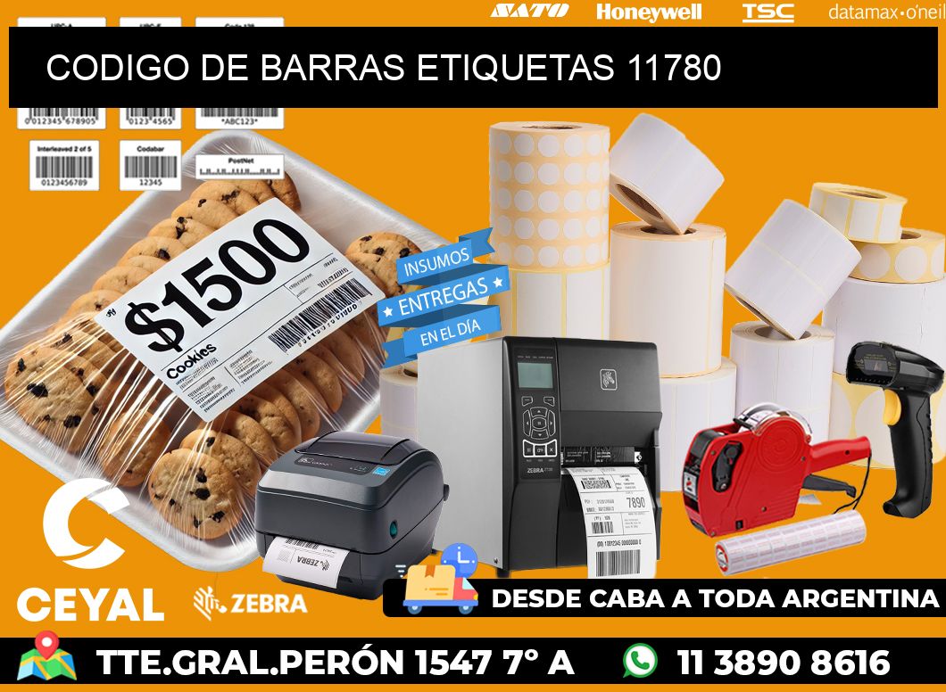 CODIGO DE BARRAS ETIQUETAS 11780