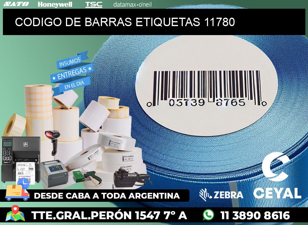 CODIGO DE BARRAS ETIQUETAS 11780