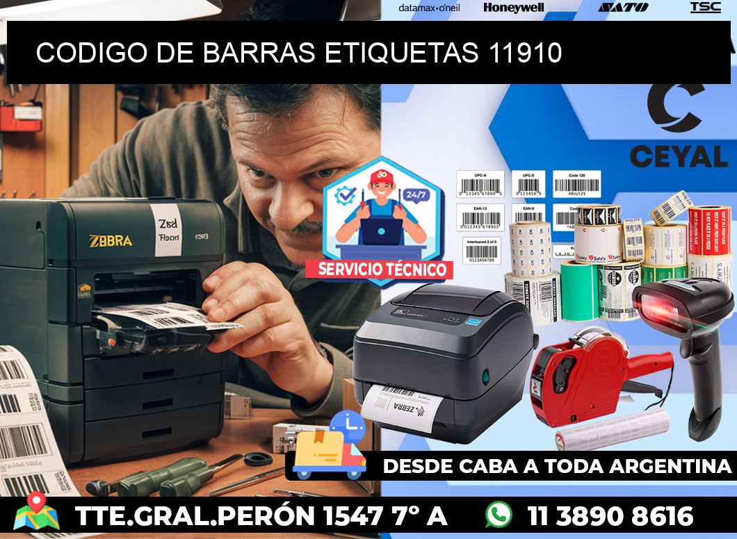 CODIGO DE BARRAS ETIQUETAS 11910
