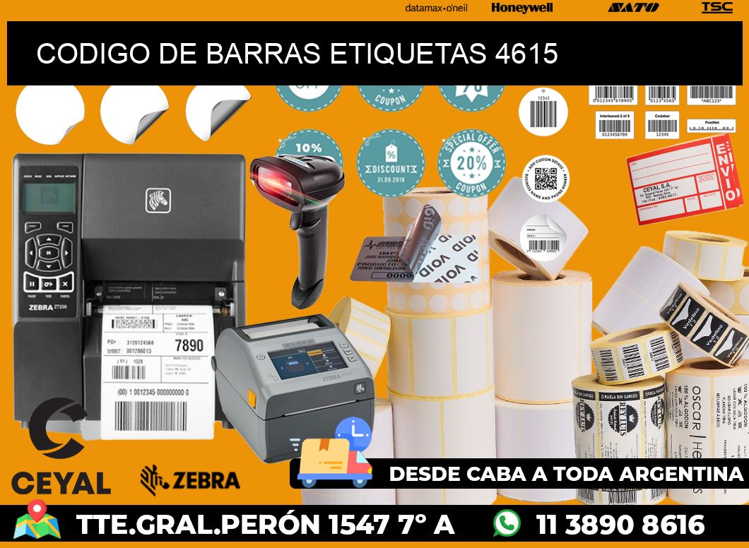 CODIGO DE BARRAS ETIQUETAS 4615