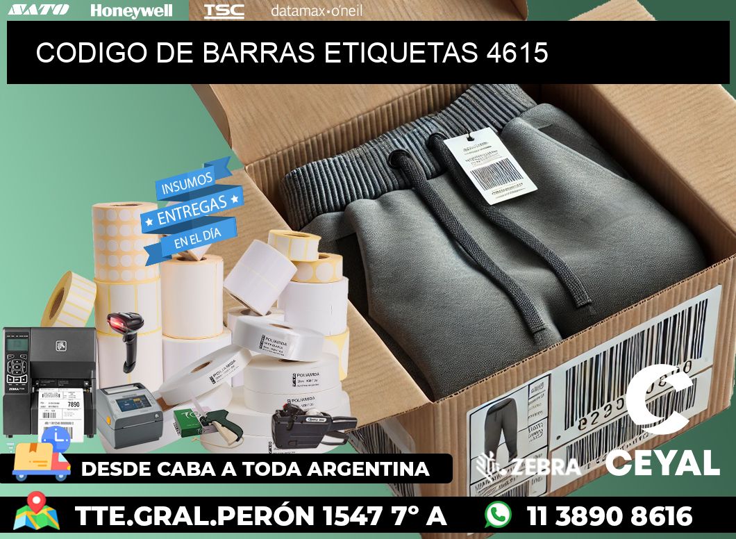 CODIGO DE BARRAS ETIQUETAS 4615