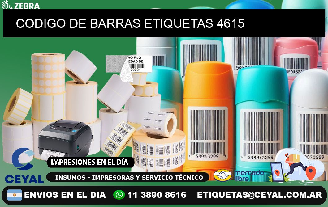 CODIGO DE BARRAS ETIQUETAS 4615