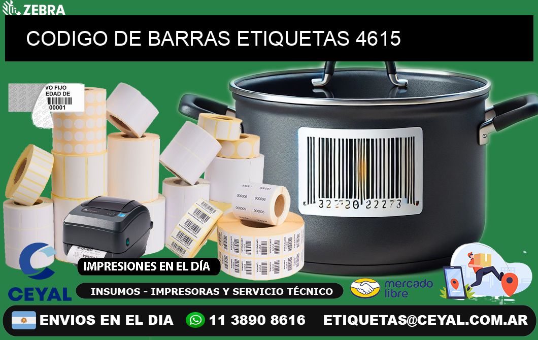 CODIGO DE BARRAS ETIQUETAS 4615