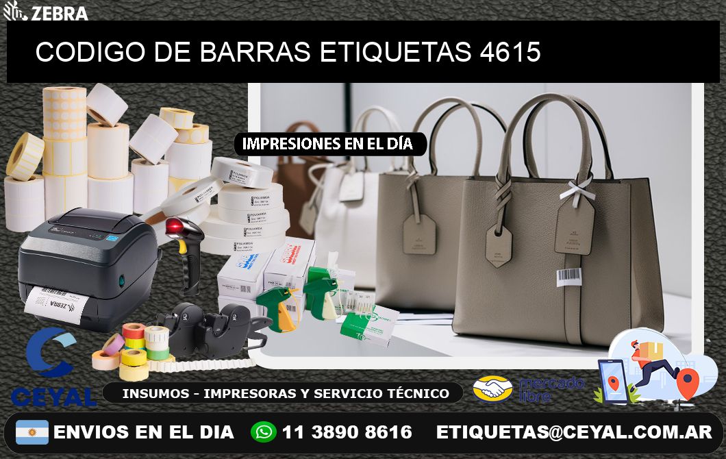 CODIGO DE BARRAS ETIQUETAS 4615