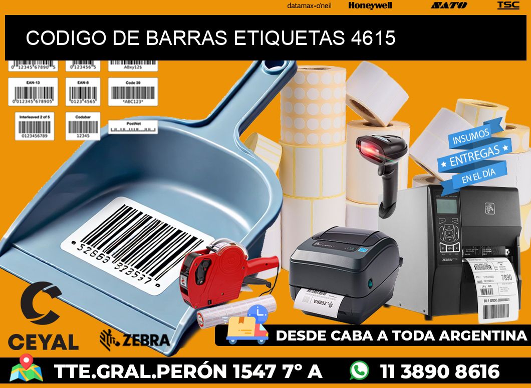 CODIGO DE BARRAS ETIQUETAS 4615