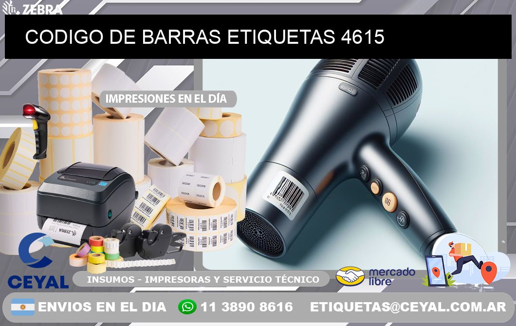 CODIGO DE BARRAS ETIQUETAS 4615