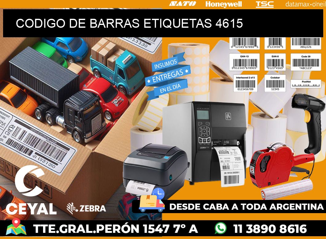 CODIGO DE BARRAS ETIQUETAS 4615