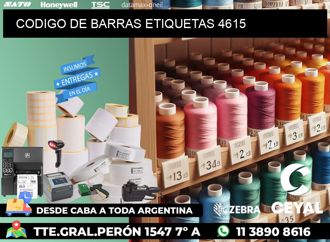 CODIGO DE BARRAS ETIQUETAS 4615