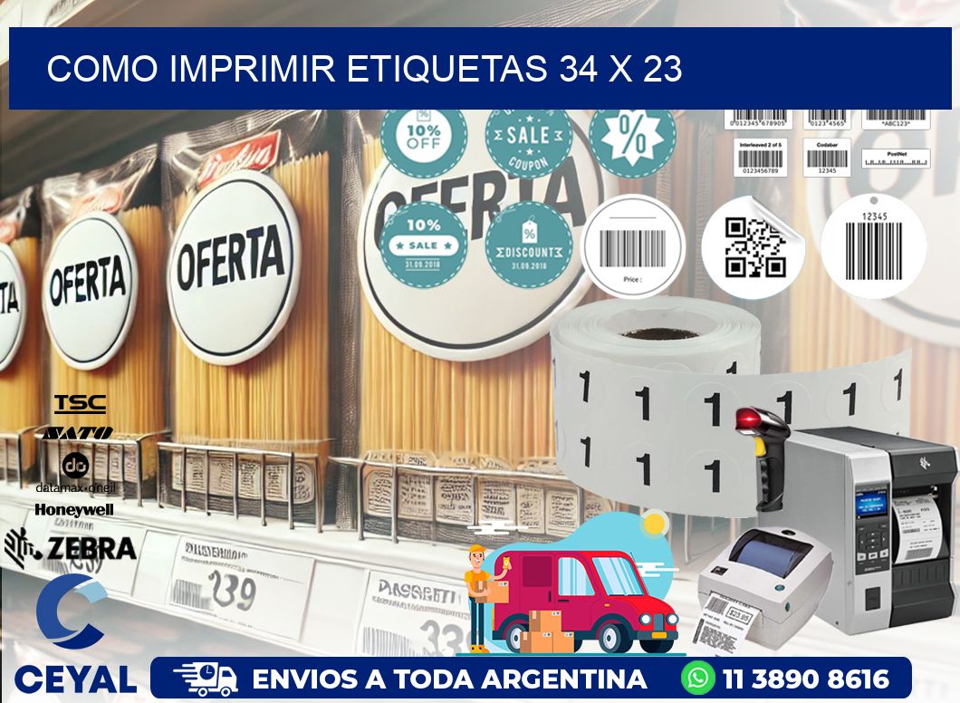COMO IMPRIMIR ETIQUETAS 34 x 23