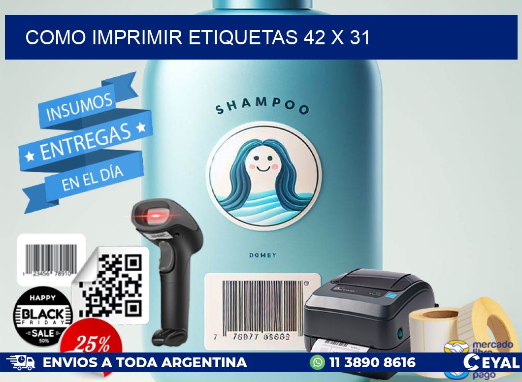 COMO IMPRIMIR ETIQUETAS 42 x 31