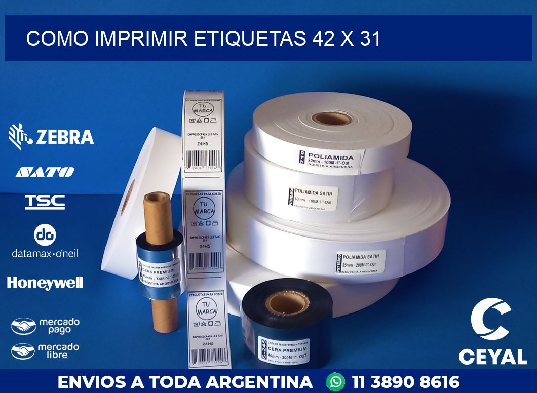 COMO IMPRIMIR ETIQUETAS 42 x 31