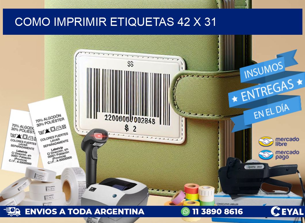 COMO IMPRIMIR ETIQUETAS 42 x 31