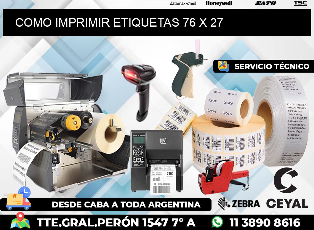 COMO IMPRIMIR ETIQUETAS 76 x 27
