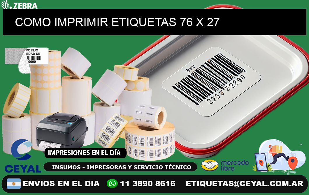 COMO IMPRIMIR ETIQUETAS 76 x 27