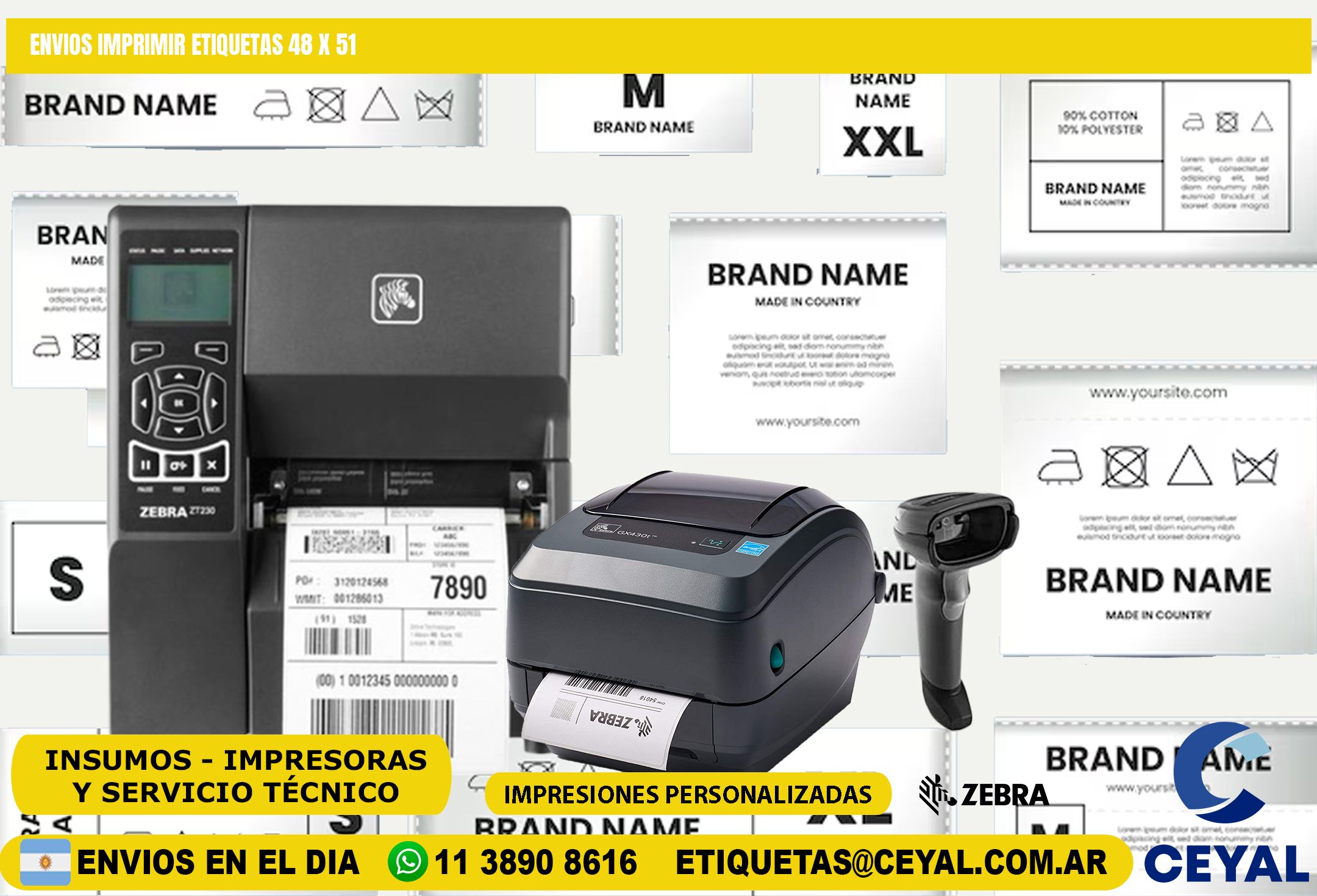 ENVIOS IMPRIMIR ETIQUETAS 48 x 51