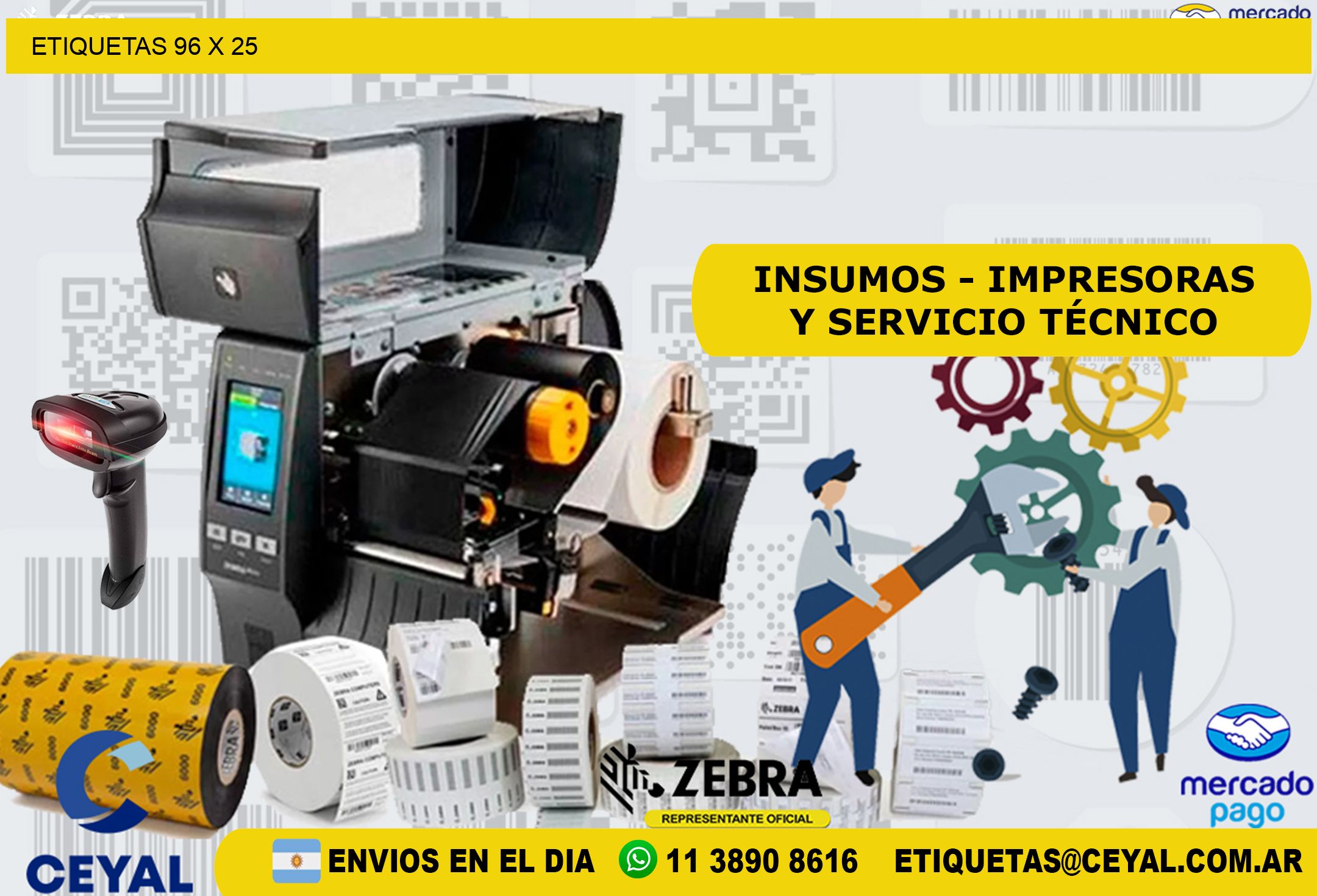 ETIQUETAS 96 x 25