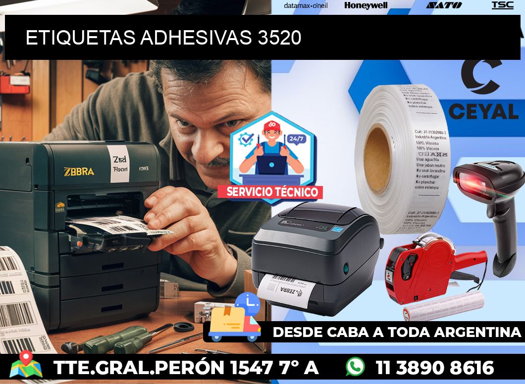 ETIQUETAS ADHESIVAS 3520