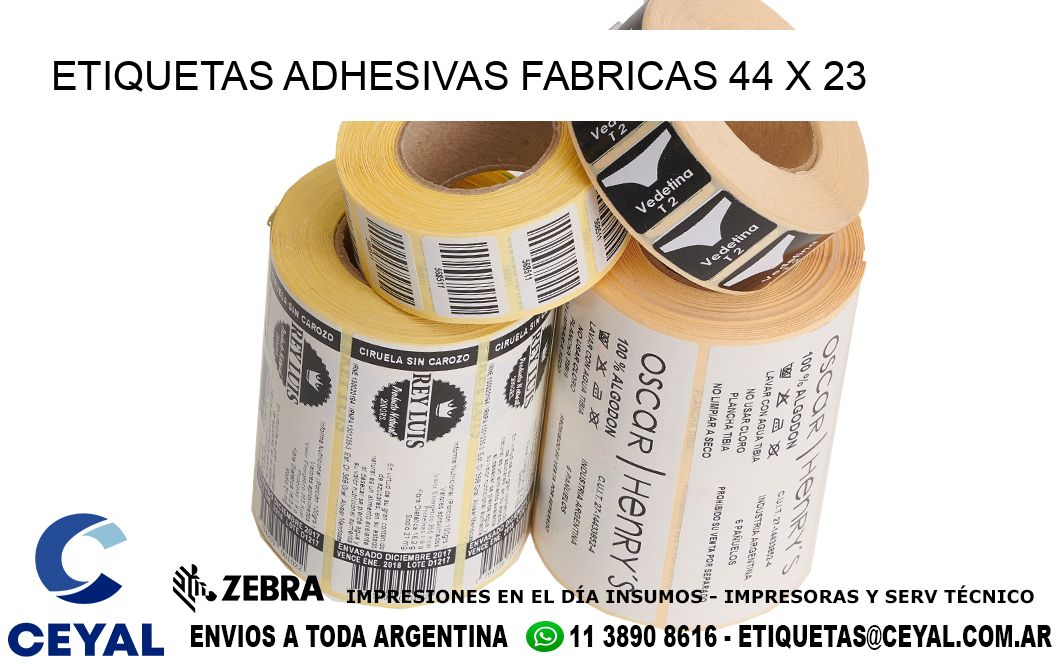 ETIQUETAS ADHESIVAS FABRICAS 44 x 23