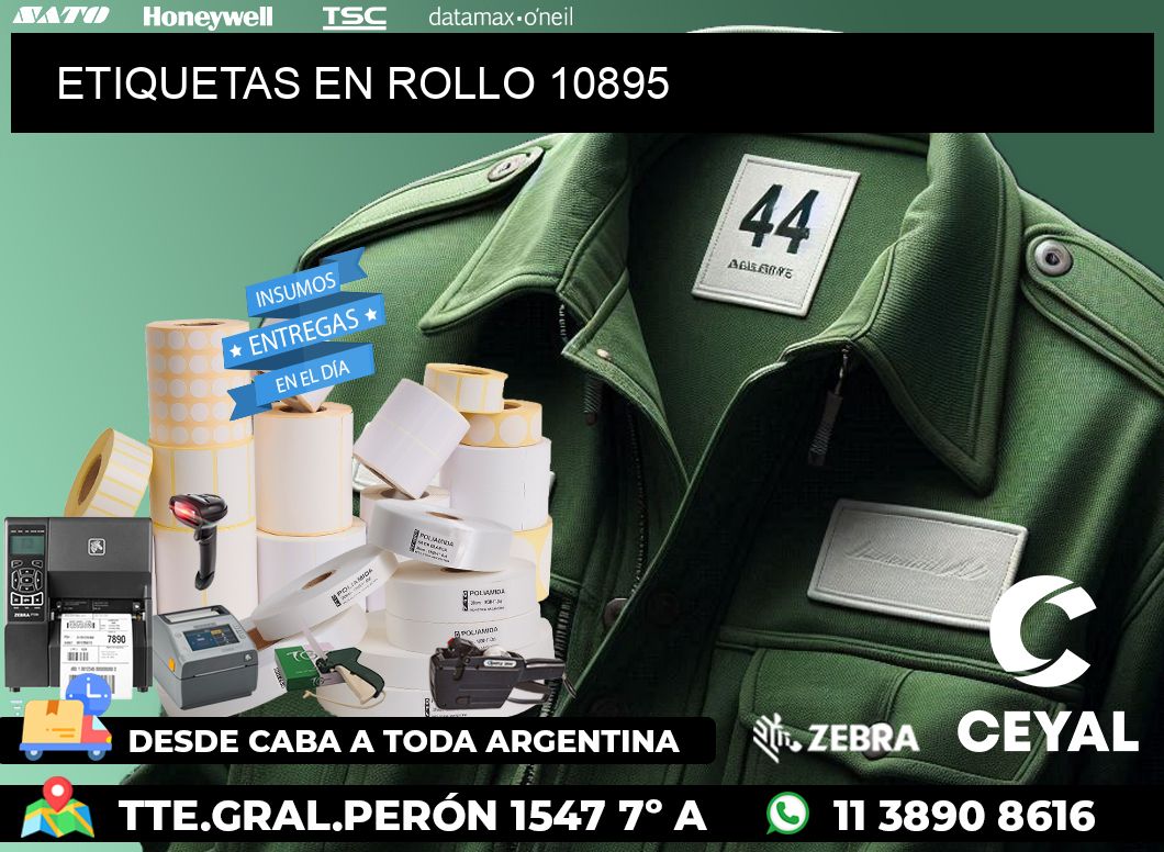 ETIQUETAS EN ROLLO 10895