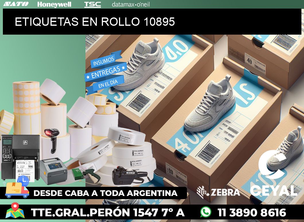 ETIQUETAS EN ROLLO 10895