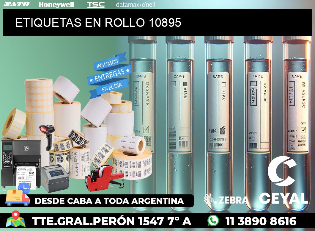 ETIQUETAS EN ROLLO 10895