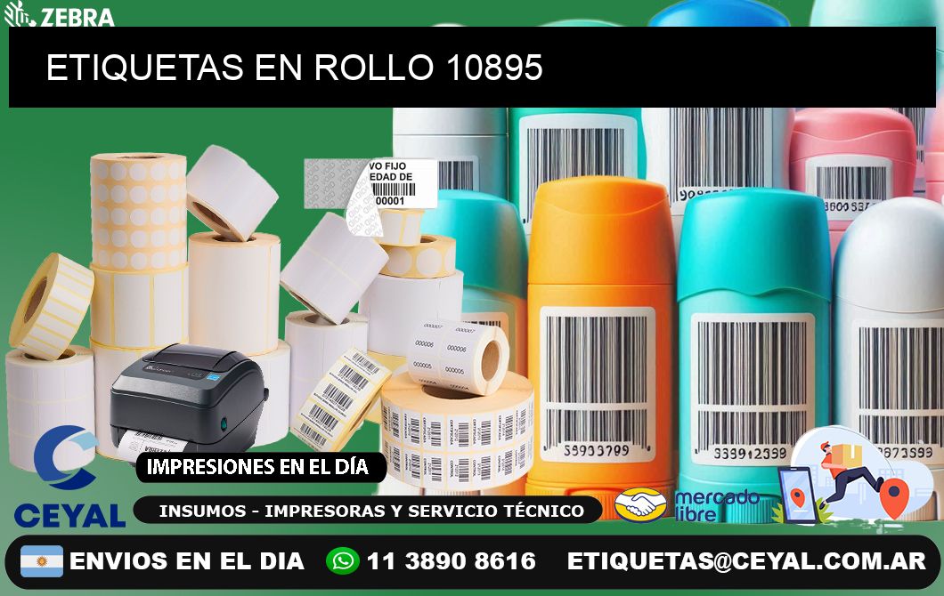 ETIQUETAS EN ROLLO 10895