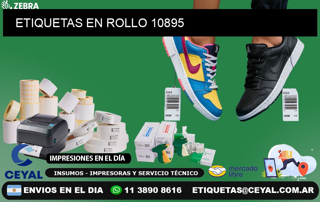 ETIQUETAS EN ROLLO 10895