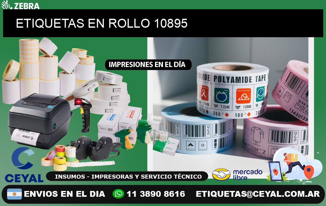 ETIQUETAS EN ROLLO 10895