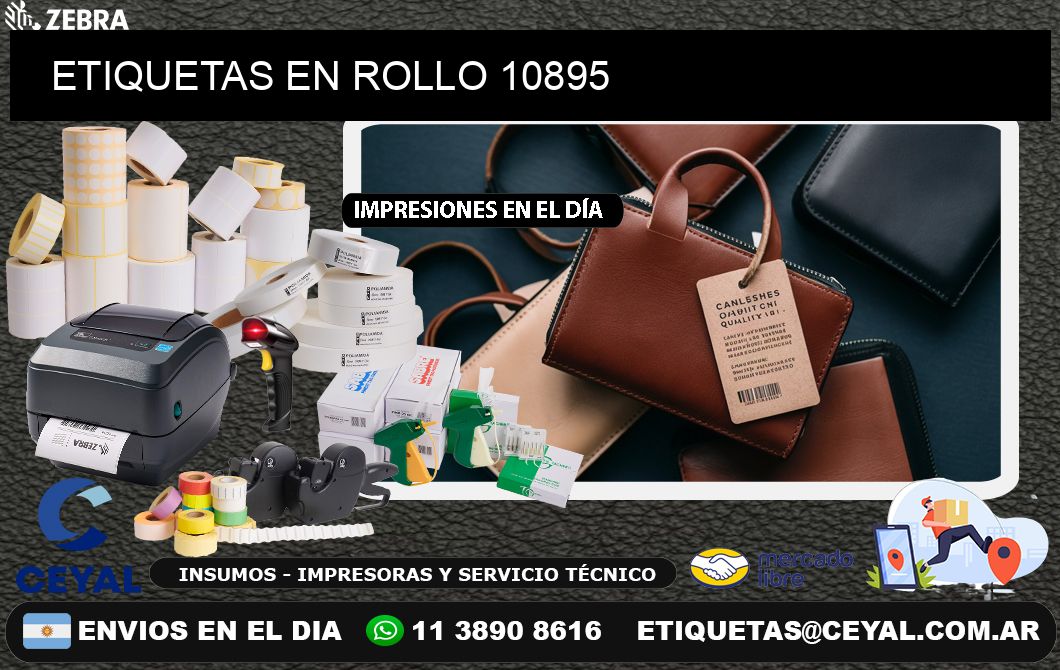 ETIQUETAS EN ROLLO 10895