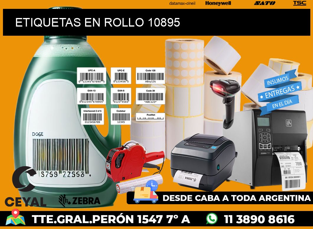 ETIQUETAS EN ROLLO 10895