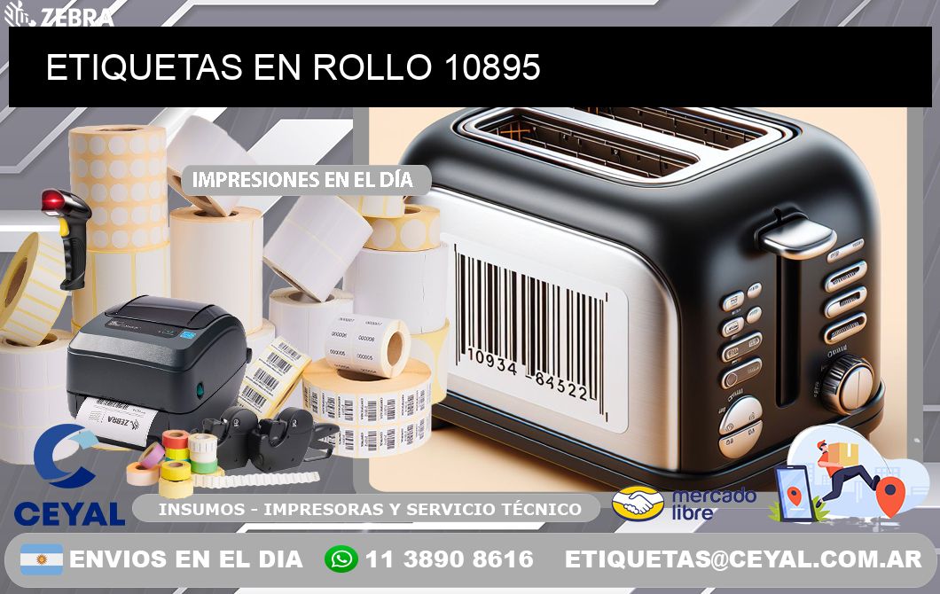 ETIQUETAS EN ROLLO 10895