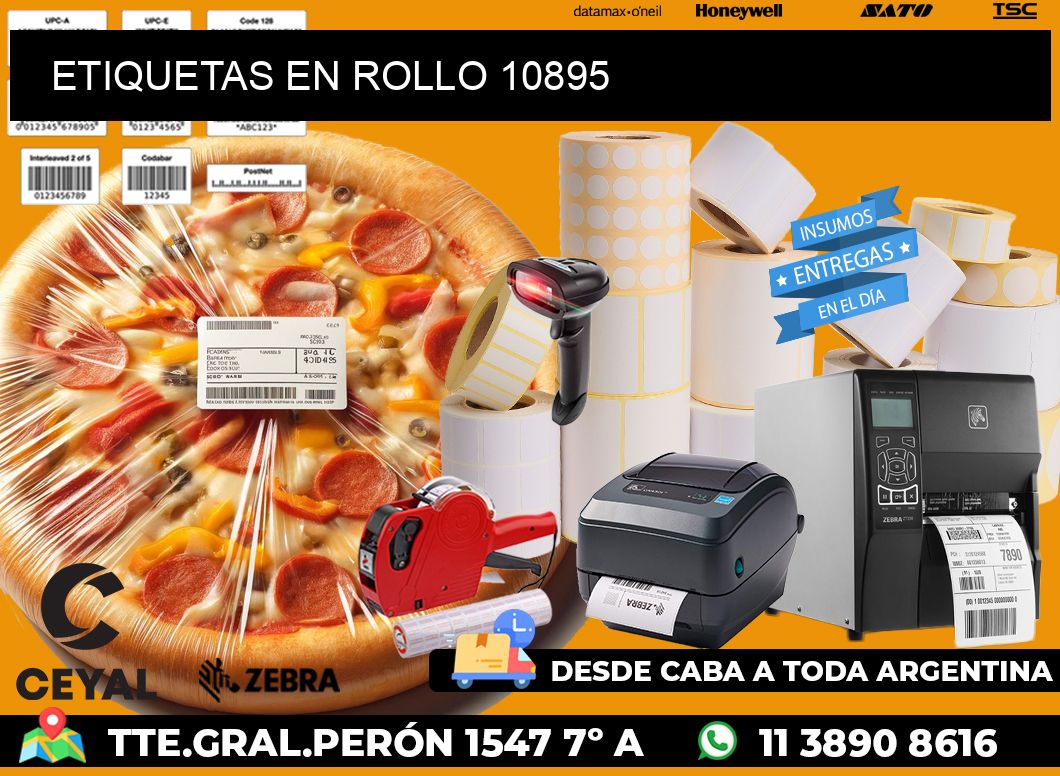 ETIQUETAS EN ROLLO 10895