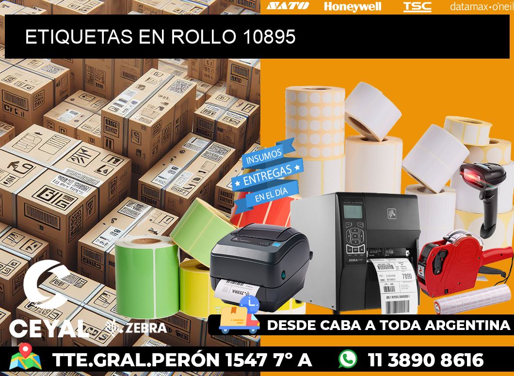 ETIQUETAS EN ROLLO 10895