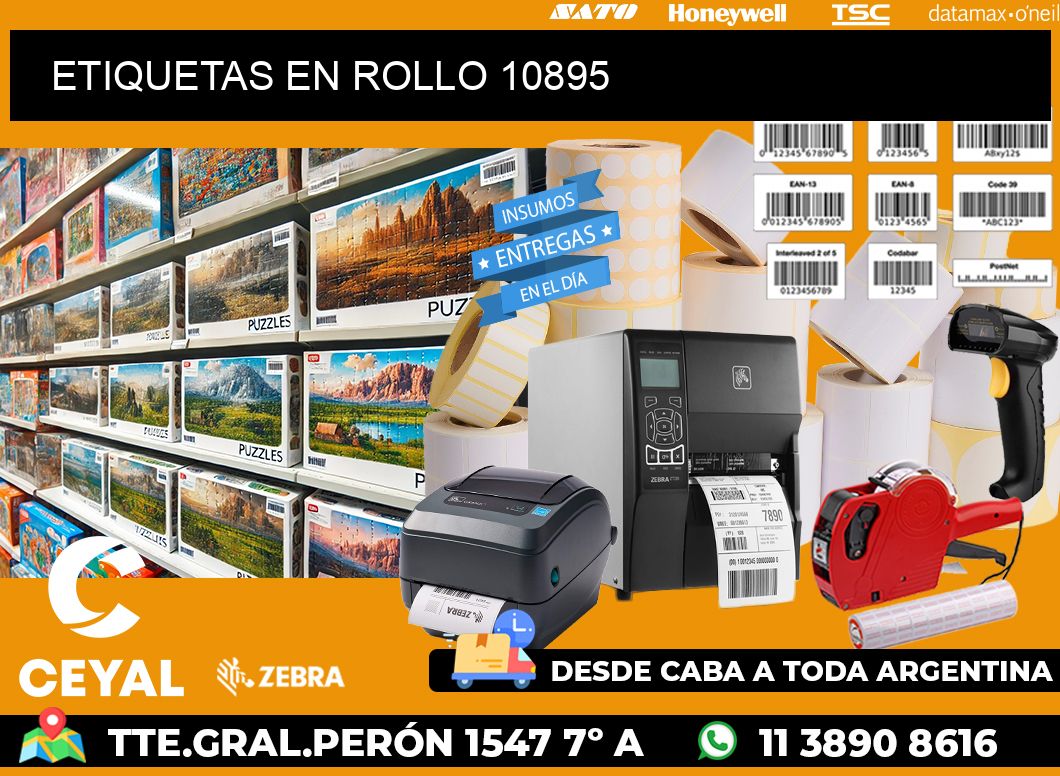 ETIQUETAS EN ROLLO 10895