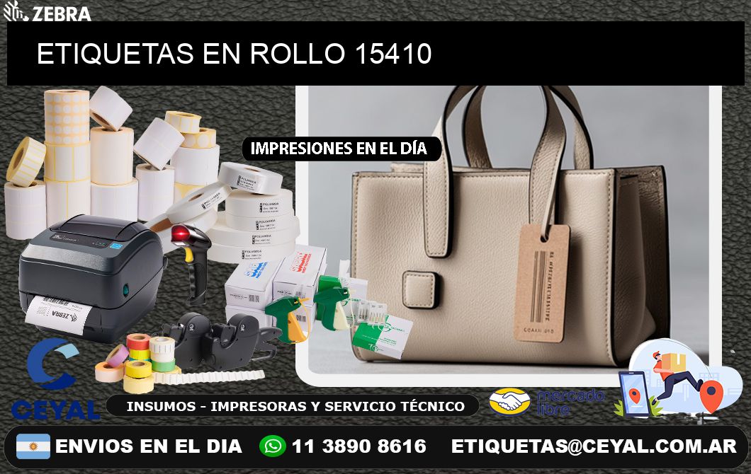 ETIQUETAS EN ROLLO 15410