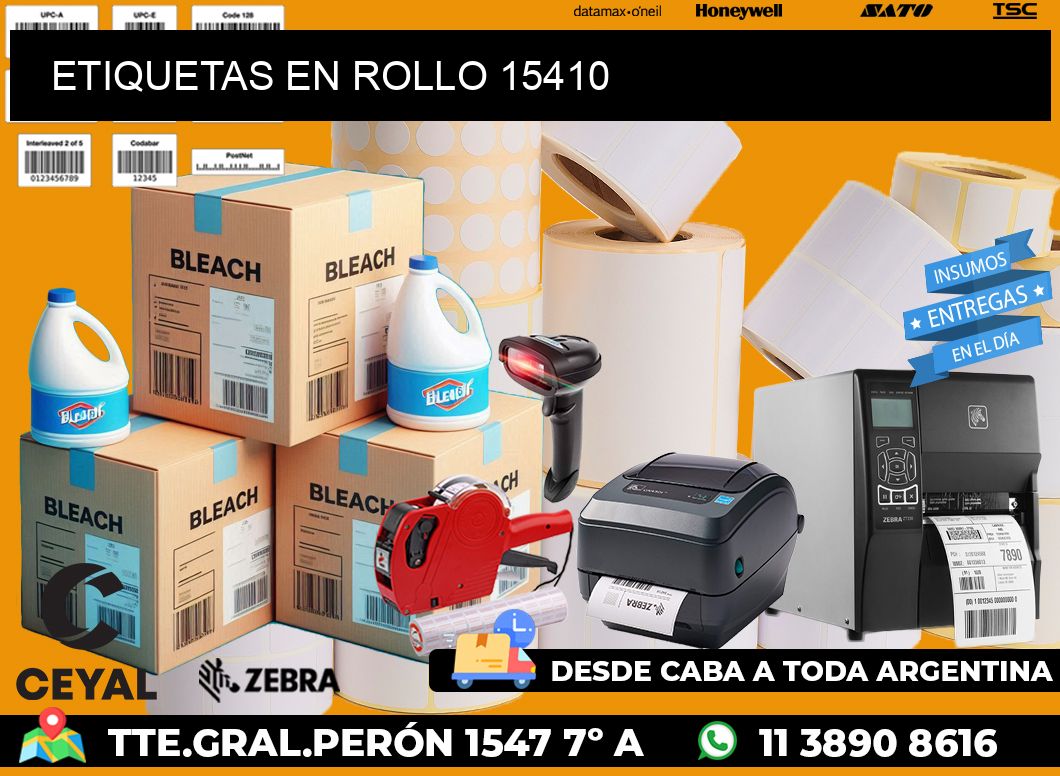 ETIQUETAS EN ROLLO 15410