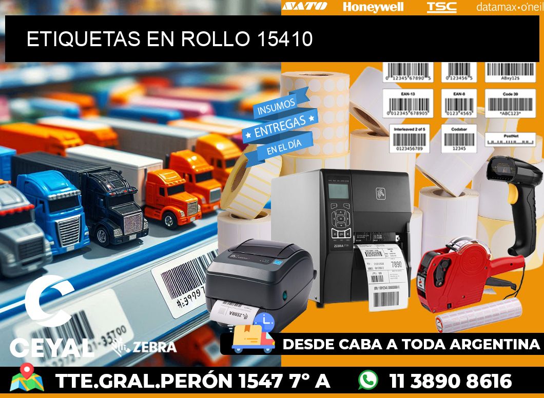 ETIQUETAS EN ROLLO 15410