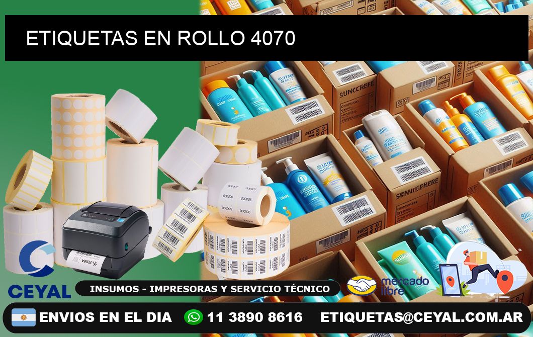 ETIQUETAS EN ROLLO 4070
