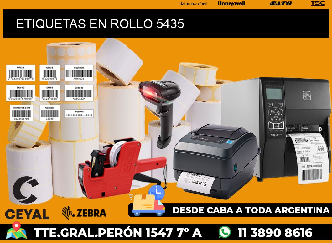 ETIQUETAS EN ROLLO 5435