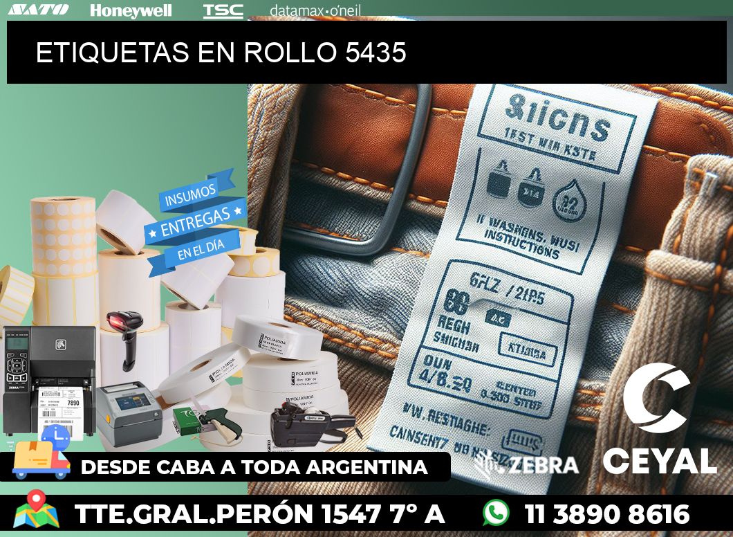 ETIQUETAS EN ROLLO 5435