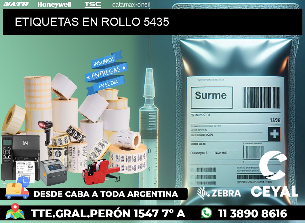 ETIQUETAS EN ROLLO 5435