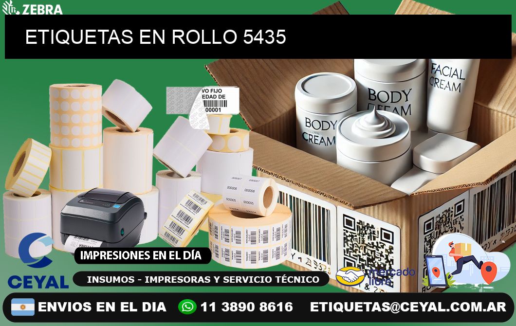 ETIQUETAS EN ROLLO 5435