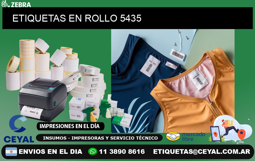 ETIQUETAS EN ROLLO 5435