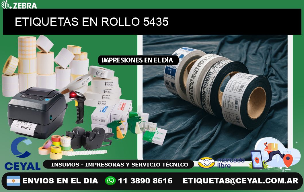 ETIQUETAS EN ROLLO 5435