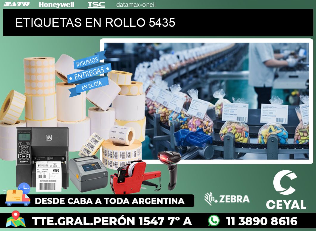 ETIQUETAS EN ROLLO 5435