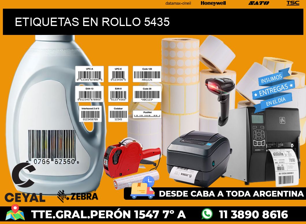 ETIQUETAS EN ROLLO 5435