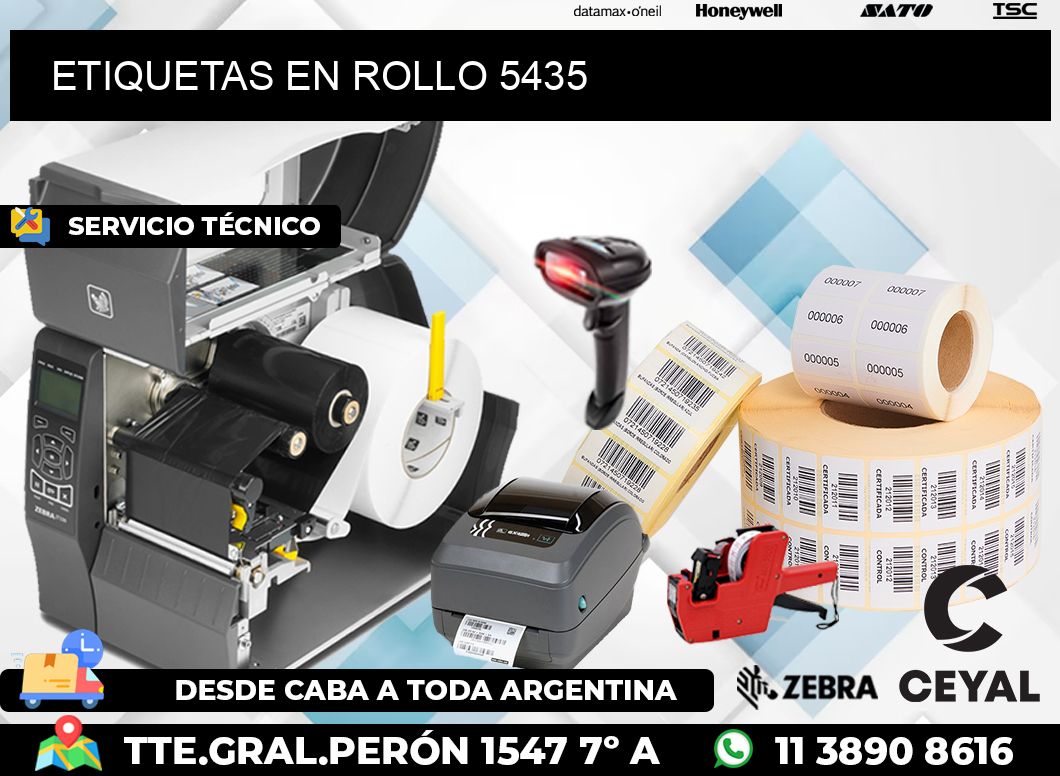 ETIQUETAS EN ROLLO 5435