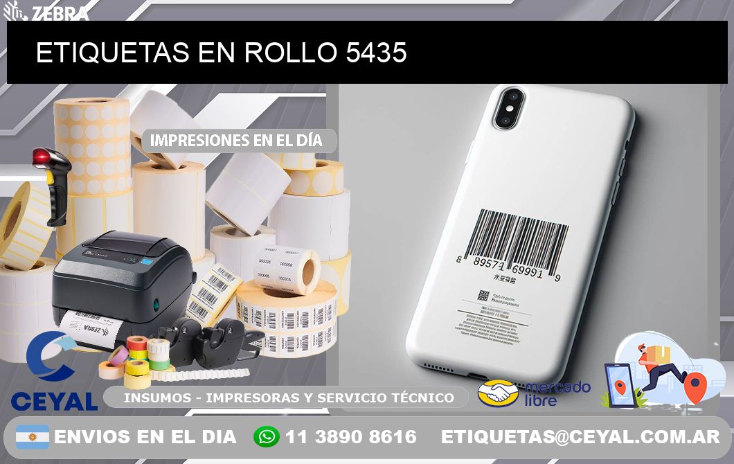 ETIQUETAS EN ROLLO 5435